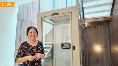 Mỹ Phú, TPHCM - Thang máy kính Cibes Voyager V90 trong căn biệt thự 3 tầng